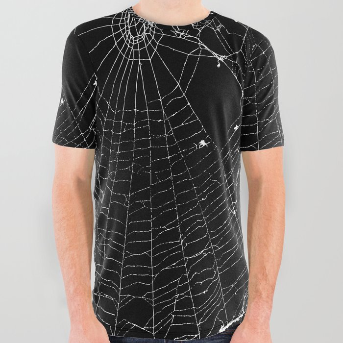 Spider Web All Over Graphic Tee