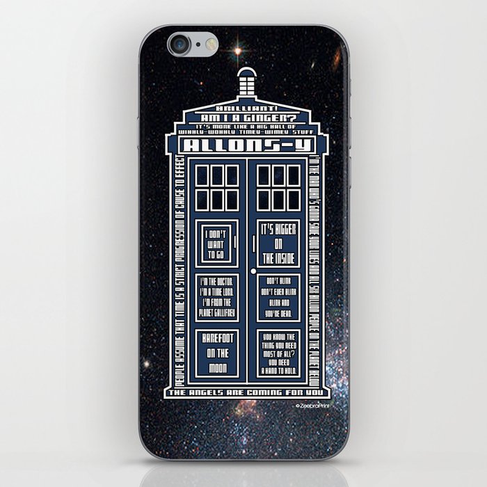 Doctor Who - Tardis Typography iPhone Skin