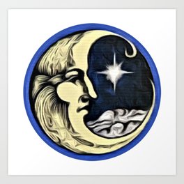 Vintage Moon Art Prints