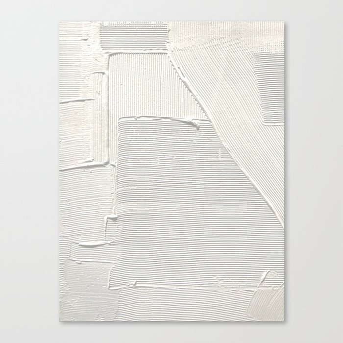 Relief [2]: an abstract, textured piece in white by Alyssa Hamilton Art Canvas Print