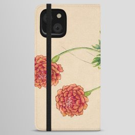 Peony (18th Century) by Zhang Ruoai iPhone Wallet Case