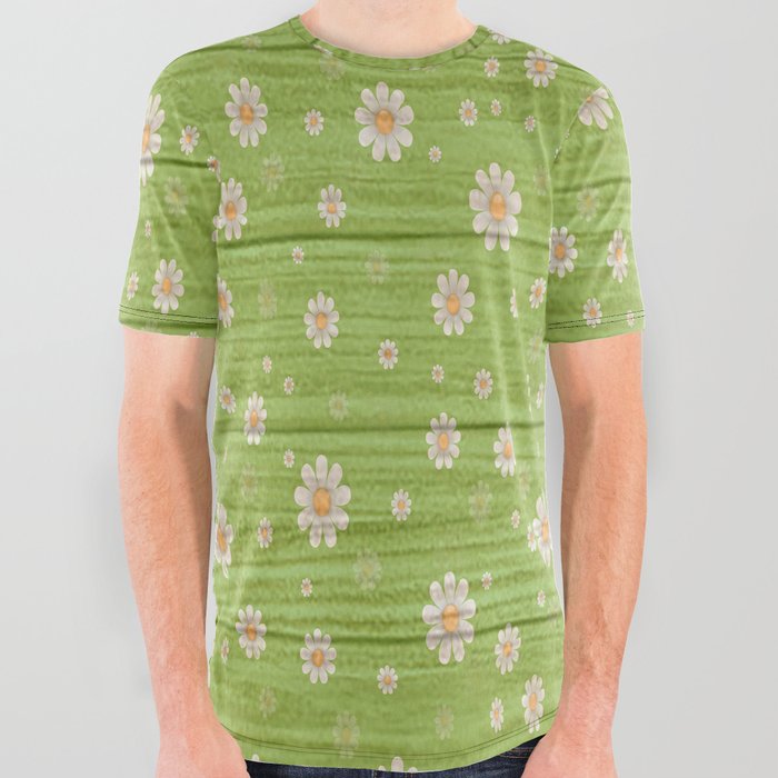 Flower on Wood Collection #7 All Over Graphic Tee