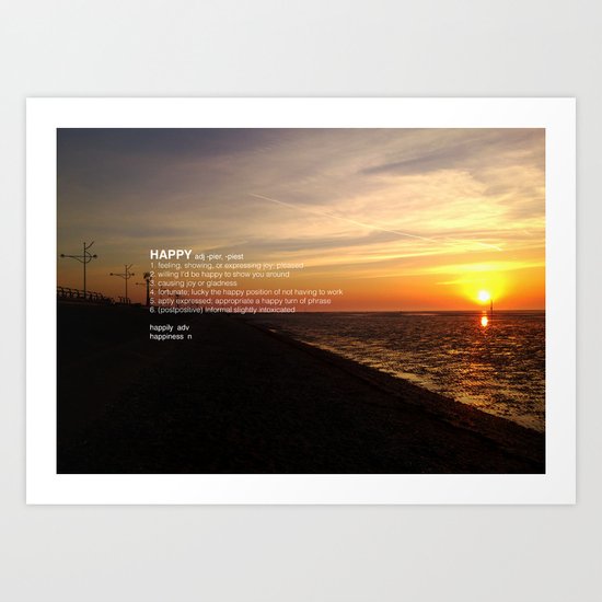 A HAPPY SUNSET Art Print