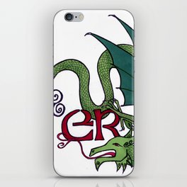 Celt Dragon - Green, Dark Green Wings iPhone Skin