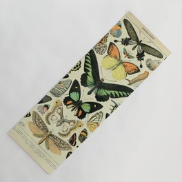 Butterflies Vintage Illustration Yoga Mat