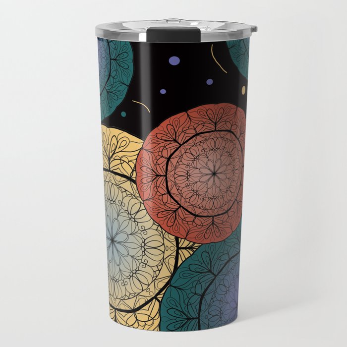 pattern in circle Mandalas Travel Mug