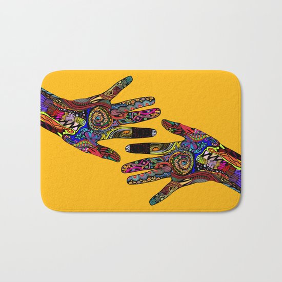 Doodle Hands Bath Mat