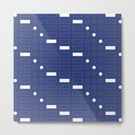 Love Code // Blueberry Metal Print