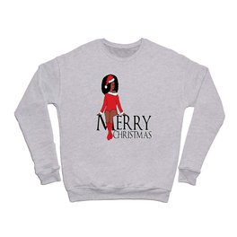 Funny Melanin Merry Christmas Afro Santa  Crewneck Sweatshirt