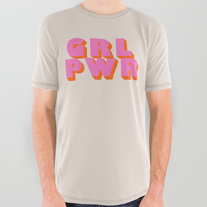 Girl Power All Over Graphic Tee
