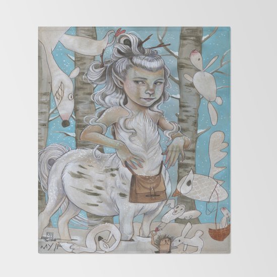 WINTER CENTAUR Throw Blanket