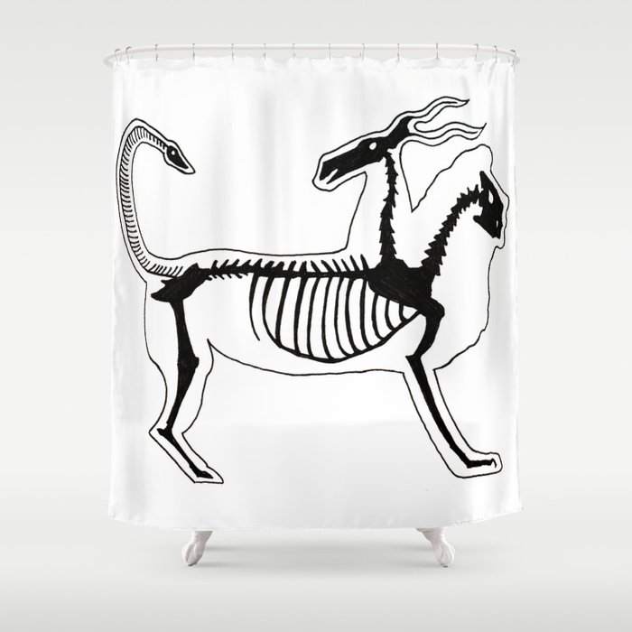 Chimera Skeleton Shower Curtain