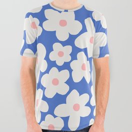 Ditsy Bloom - blue All Over Graphic Tee