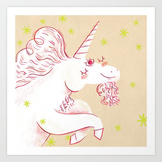 Christmas Unicorn Art Print