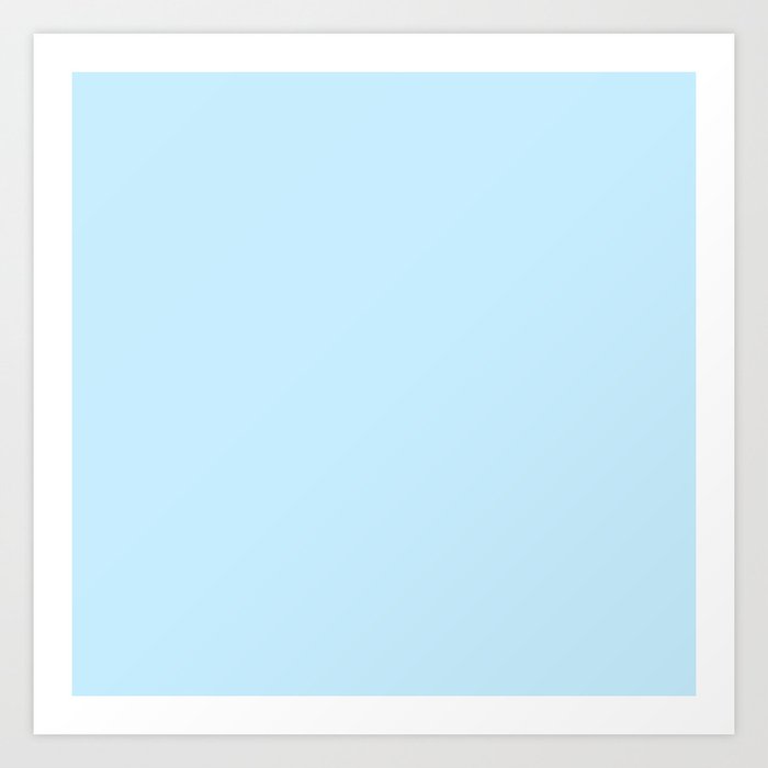 Pastel Blue - Light Pale Powder Blue - Solid Color Art Print
