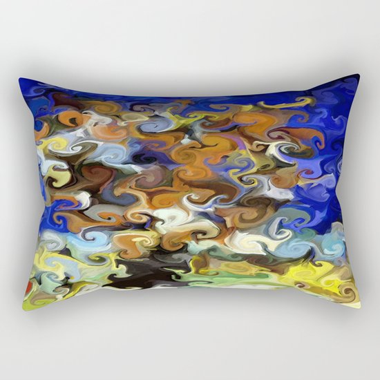 Riverside Tree, Early Winter Rectangular Pillow