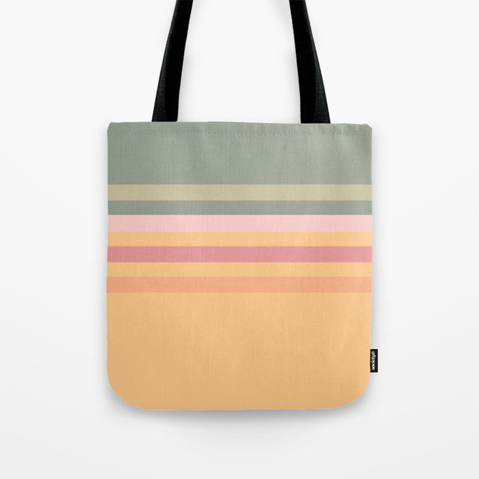 Taina - Easter Retro Stripes Colourful Art Design  Tote Bag