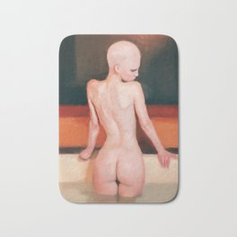 Nude Alien Woman In Baroque Bathtub Bath Mat | Sexual, Erotic, Sexuality, Beautiful, Naked, Lips, Woman, Girl, Sexdream, Fantasy 