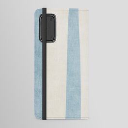 Minimalist Off-White Sky Blue Contemporary Design Android Wallet Case