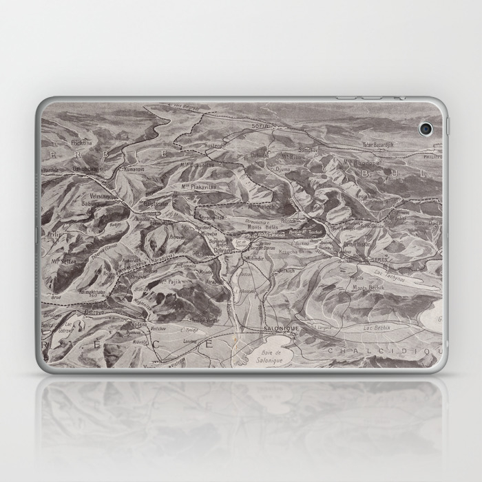 Vintage Pictorial Map Of Albania Serbia Bulgaria Laptop Ipad Skin By Bravuramedia Society6