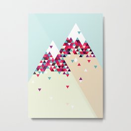 Twin Peaks Metal Print | Landscape, Minimalism, Abstract, Challenge, Digital, Illustration, Peaks, Vector, Geometry, Graphicdesign 
