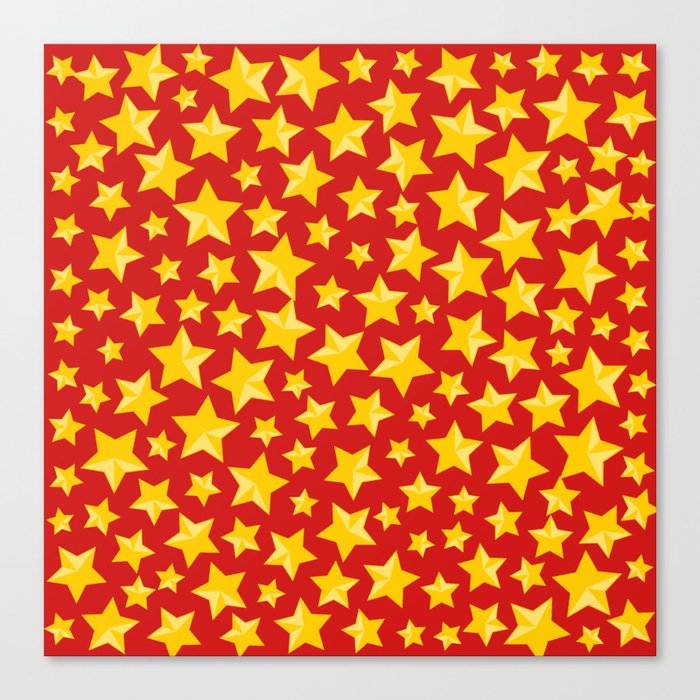 Shiny Stars Pattern Canvas Print
