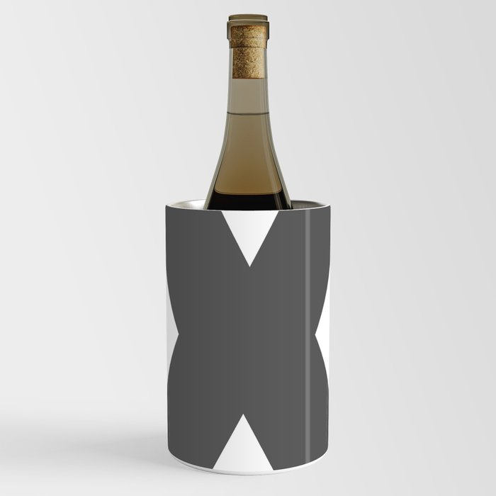 X (Grey & White Letter) Wine Chiller