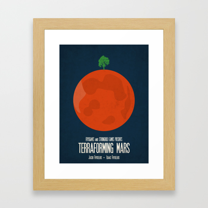 Terraforming Mars Minimalist Board Games 02 Framed Art Print