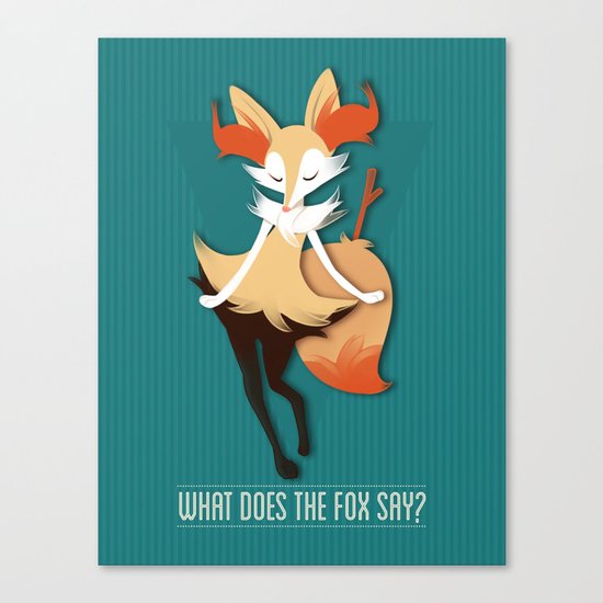 What does the fox say? Canvas Print