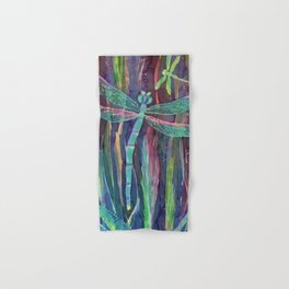 Dragonflies in blue Hand & Bath Towel