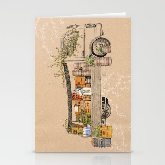 Green Invasion Stationery Cards