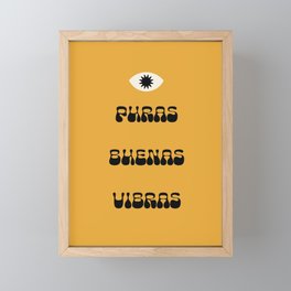 Puras Buenas Vibras Framed Mini Art Print