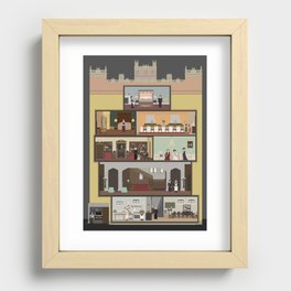 Downton Abbey - Pixel Art Recessed Framed Print