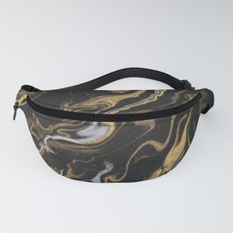 marble black and gold luxury Fanny Pack