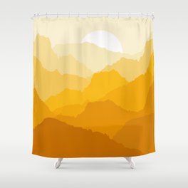 Mountain sunrise Shower Curtain