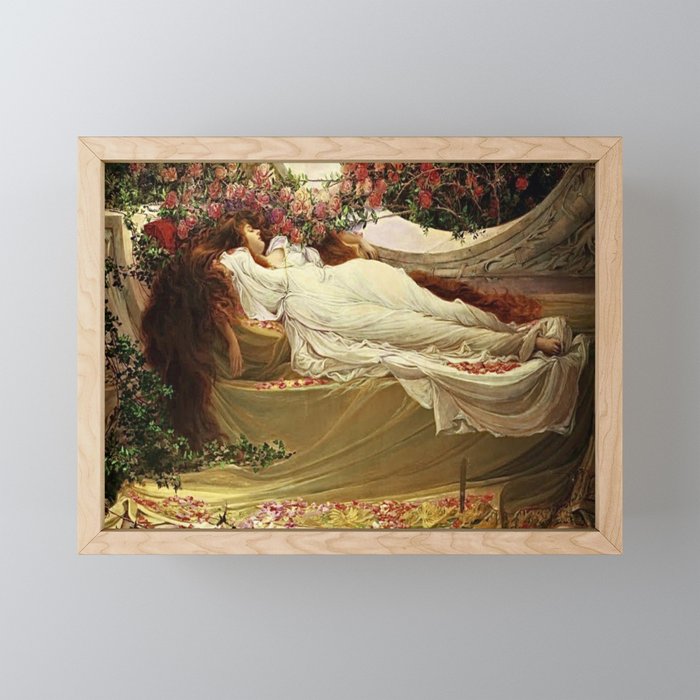 “Persephone in Repose” by John William Waterhouse 1879 Framed Mini Art Print