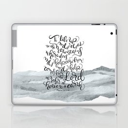 My help comes from the Lord - Psalm 121:1-2 /BW Laptop Skin