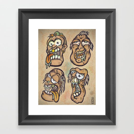 FOURHEADS ARE BETTER THAN ONE Framed Art Print