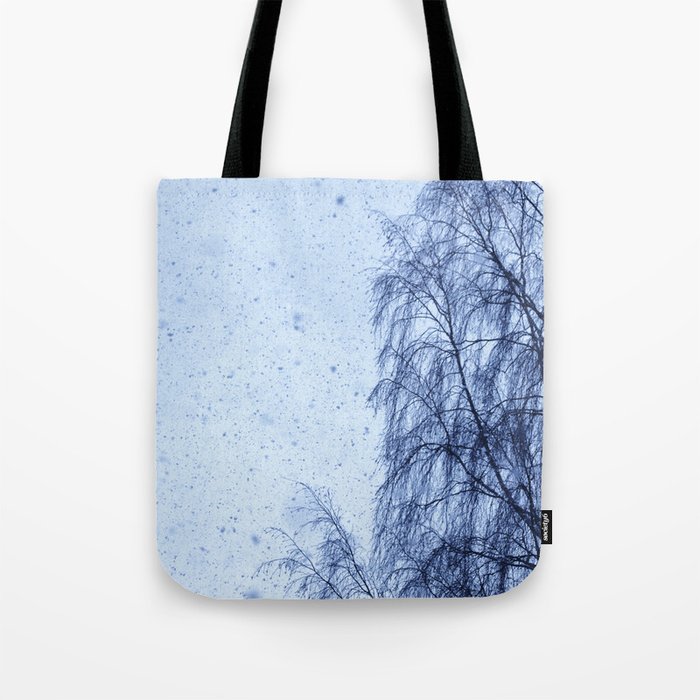 Just Snowfall And Birch Tote Bag By Poppyshome