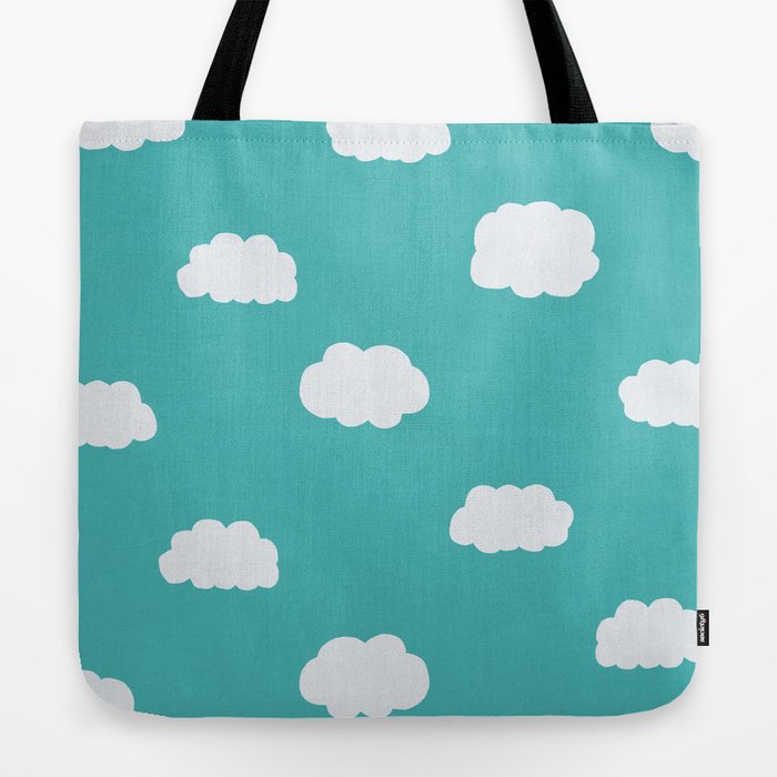 Cartoon Clouds Pattern Tote Bag