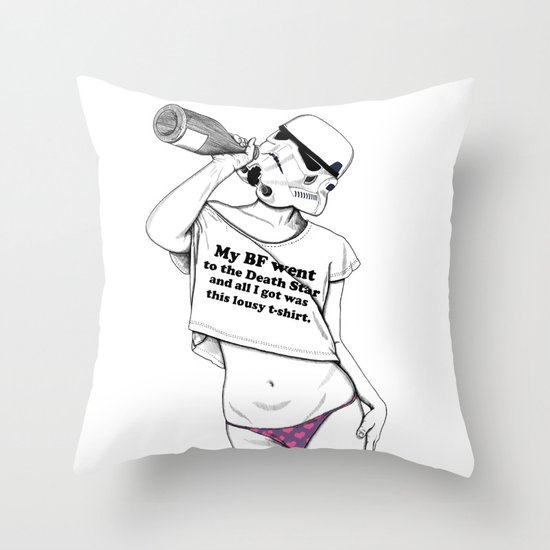 Gift shop t-shirt trooper Throw Pillow