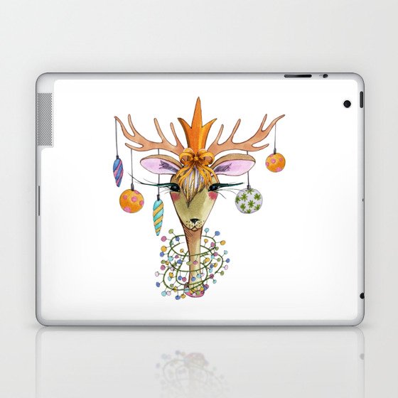 Fashion Christmas Deer 2 Laptop & iPad Skin