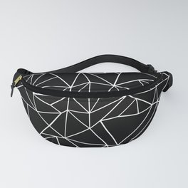 Abstraction Outline Black and White Fanny Pack