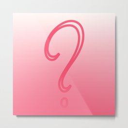 Question Rose Gradient Metal Print | Question Mark, Flamingo, Graphicdesign, Gradiant, Mark, Rose Pink, Sign, Symbol 