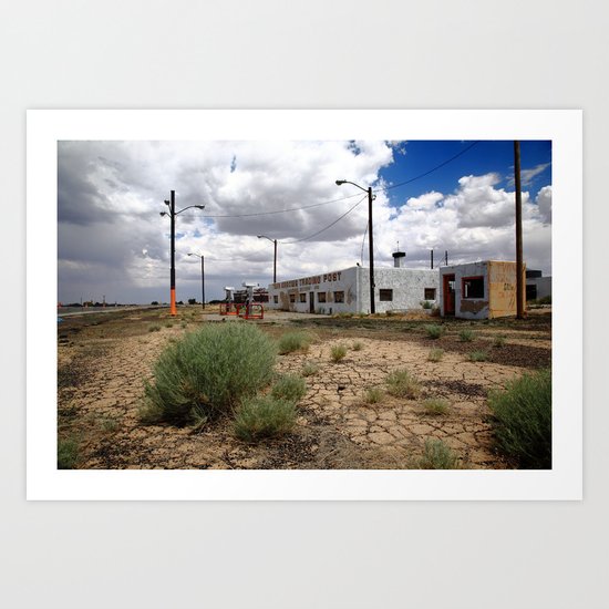 Route 66 Twin Arrows Trading Post 2012 Art Print By Ffooter