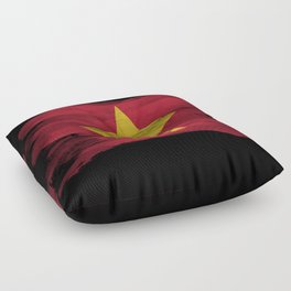 Vietnam flag brush stroke, national flag Floor Pillow