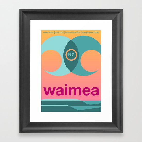 waimea single hop Framed Art Print