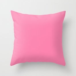 Medium Hot Pink Solid Color Pairs 6020 C - 2024 Trending Shade - Hue Throw Pillow