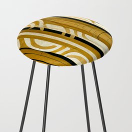 Gilded Bamboo Counter Stool