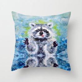 Raccoon Throw Pillow